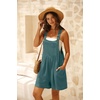 image:imageGRECERELLE Jumpsuits For Women Summer Short Overalls Casual Sleeveless Adjustable Loose Womens Rompers with Pockets 2026Gray Blue