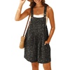 image:imageGRECERELLE Jumpsuits For Women Summer Short Overalls Casual Sleeveless Adjustable Loose Womens Rompers with Pockets 2026Gray Ld Dark Gray