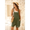 image:imageGRECERELLE Jumpsuits For Women Summer Short Overalls Casual Sleeveless Adjustable Loose Womens Rompers with Pockets 2026Green