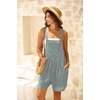 image:imageGRECERELLE Jumpsuits For Women Summer Short Overalls Casual Sleeveless Adjustable Loose Womens Rompers with Pockets 2026Haze Blue
