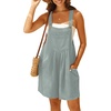 image:imageGRECERELLE Jumpsuits For Women Summer Short Overalls Casual Sleeveless Adjustable Loose Womens Rompers with Pockets 2026Haze Blue