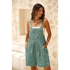 image:imageGRECERELLE Jumpsuits For Women Summer Short Overalls Casual Sleeveless Adjustable Loose Womens Rompers with Pockets 2026Light Blue