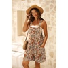image:imageGRECERELLE Jumpsuits For Women Summer Short Overalls Casual Sleeveless Adjustable Loose Womens Rompers with Pockets 2026Pezzli Retro Flower