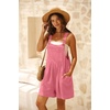 image:imageGRECERELLE Jumpsuits For Women Summer Short Overalls Casual Sleeveless Adjustable Loose Womens Rompers with Pockets 2026Pink