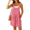 image:imageGRECERELLE Jumpsuits For Women Summer Short Overalls Casual Sleeveless Adjustable Loose Womens Rompers with Pockets 2026Pink