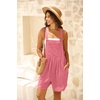 image:imageGRECERELLE Jumpsuits For Women Summer Short Overalls Casual Sleeveless Adjustable Loose Womens Rompers with Pockets 2026Pink