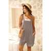 image:imageGRECERELLE Jumpsuits For Women Summer Short Overalls Casual Sleeveless Adjustable Loose Womens Rompers with Pockets 2026Purple Pink