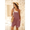 image:imageGRECERELLE Jumpsuits For Women Summer Short Overalls Casual Sleeveless Adjustable Loose Womens Rompers with Pockets 2026Rust Red