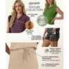image:imageGRECERELLE Womens 2026 Summer 2 Piece Skort Sets Cap Sleeve Zip Collared Top Matching Tennis Skirt with Pockets for AthleticLeopard