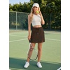 image:imageGRECERELLE 2026 Women Active Skirts with Side Slit Builtin Shorts amp Pockets for Tennis Golf Athletic Casual SkortDark Coffee