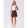 image:imageGRECERELLE 2026 Women Active Skirts with Side Slit Builtin Shorts amp Pockets for Tennis Golf Athletic Casual SkortDark Coffee
