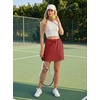image:imageGRECERELLE 2026 Women Active Skirts with Side Slit Builtin Shorts amp Pockets for Tennis Golf Athletic Casual SkortRed