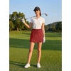 image:imageGRECERELLE 2026 Women Active Skirts with Side Slit Builtin Shorts amp Pockets for Tennis Golf Athletic Casual SkortRed