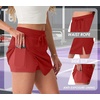 image:imageGRECERELLE 2026 Women Active Skirts with Side Slit Builtin Shorts amp Pockets for Tennis Golf Athletic Casual SkortRed