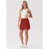image:imageGRECERELLE 2026 Women Active Skirts with Side Slit Builtin Shorts amp Pockets for Tennis Golf Athletic Casual SkortRed