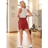 image:imageGRECERELLE 2026 Women Active Skirts with Side Slit Builtin Shorts amp Pockets for Tennis Golf Athletic Casual SkortRed