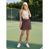 image:imageGRECERELLE 2026 Women Active Skirts with Side Slit Builtin Shorts amp Pockets for Tennis Golf Athletic Casual SkortRosewood