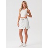 image:imageGRECERELLE 2026 Women Active Skirts with Side Slit Builtin Shorts amp Pockets for Tennis Golf Athletic Casual SkortWhite Gray