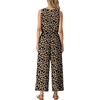 image:imageGRECERELLE Two Piece Sets for Women Sleeveless Crop Top Wide Leg Pants Sweat Set for Women Tracksuits 2026 SummerApricot Brown Ld