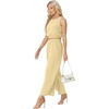 image:imageGRECERELLE Two Piece Sets for Women Sleeveless Crop Top Wide Leg Pants Sweat Set for Women Tracksuits 2026 SummerButter Yellow