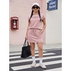 image:imageGRECERELLE Two Piece Skort Sets for Women Summer Crew Neck Cap Sleeve Top Tennis Skirt Set Athletic Matching SetsRose Pink
