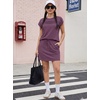 image:imageGRECERELLE Two Piece Skort Sets for Women Summer Crew Neck Cap Sleeve Top Tennis Skirt Set Athletic Matching SetsRosewood