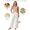 image:imageGRECERELLE Womens Summer Sleeveless V Neck Sweater Vest Knit Tank Top  Button Front Closure Crochet Knit Design Casual Style Cropped Fit Versatile Layering for Office TravelCoral Pink