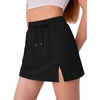 image:imageGRECERELLE 2026 Women Active Skirts with Side Slit Builtin Shorts amp Pockets for Tennis Golf Athletic Casual SkortBlack