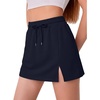 image:imageGRECERELLE 2026 Women Active Skirts with Side Slit Builtin Shorts amp Pockets for Tennis Golf Athletic Casual SkortNavy Blue