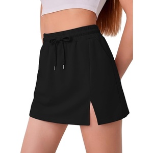 image:imageGRECERELLE 2026 Women Active Skirts with Side Slit Builtin Shorts amp Pockets for Tennis Golf Athletic Casual SkortBlack