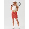 image:imageGRECERELLE 2026 Active Skirt for Women with 4 Side Pockets Casual Athletic Tennis Golf Skorts with ShortsRed
