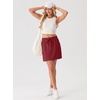 image:imageGRECERELLE 2026 Active Skirt for Women with 4 Side Pockets Casual Athletic Tennis Golf Skorts with ShortsWine Red