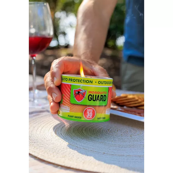 Mosquito Guard 12oz Mosquito Repellent Outdoor Patio Candle - Burns 35 Hours - Citronella Candles Outdoor Mosquito Repellent Indoors - Natural Mosquito Candles for Outside - Bug Repellent Candle