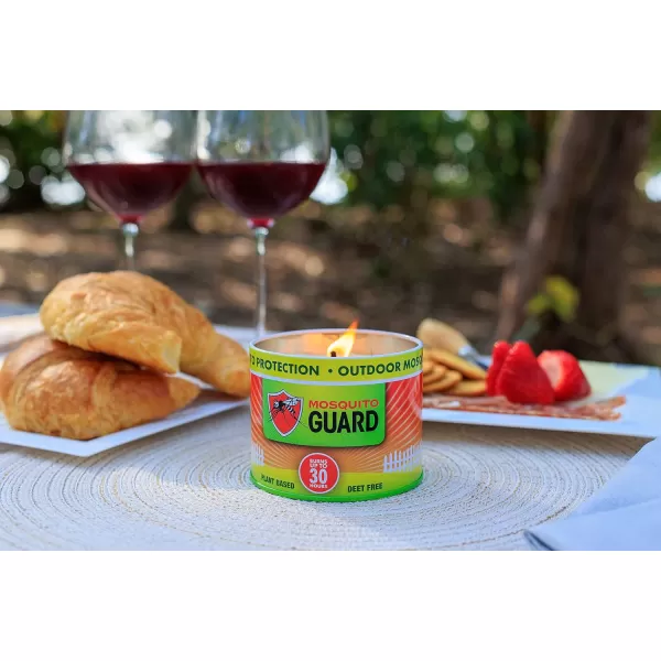 Mosquito Guard 12oz Mosquito Repellent Outdoor Patio Candle - Burns 35 Hours - Citronella Candles Outdoor Mosquito Repellent Indoors - Natural Mosquito Candles for Outside - Bug Repellent Candle