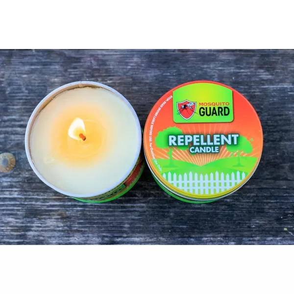 Mosquito Guard 12oz Mosquito Repellent Outdoor Patio Candle - Burns 35 Hours - Citronella Candles Outdoor Mosquito Repellent Indoors - Natural Mosquito Candles for Outside - Bug Repellent Candle
