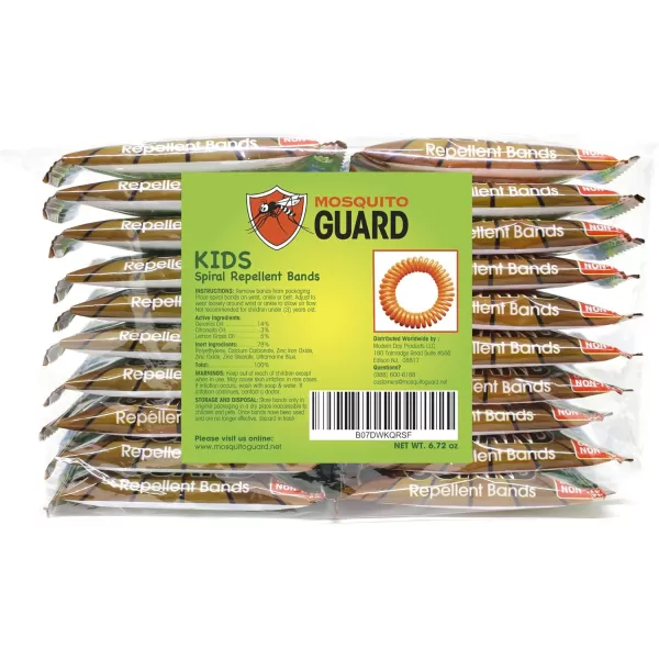 Mosquito Guard 20 Deet Free Mosquito Repellent Bracelets for Kids - Camping Essentials Bug Repellent Bracelets - Mosquito Repellent Outdoor Patio Bands - Summer Essential Bug Bracelets Repellent Kids
