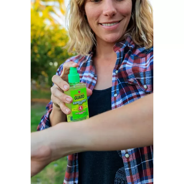 Mosquito Guard 4 oz fl Organic Mosquito Repellent Spray for Body - DEET Free Natural Bug Spray Travel Size - Mosquito Repellent Indoor - Insect Repellent Spray - Travel Bug Spray for People Outdoor