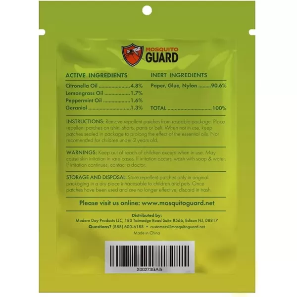 Mosquito Guard 60 Pack Mosquito Repellent Stickers for Kids - DEET Free Mosquito Repellent Outdoor Patio - Plant Based Mosquito Patches for Kids