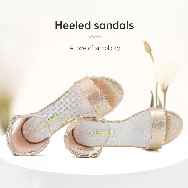 Girls High Heels Sandal for Girls Open Toe Ankle Buckle Strap Dress Shoes for Little Big Kids in Wedding Party Block Chunky Pump SandalsHonorable Pearl Gold