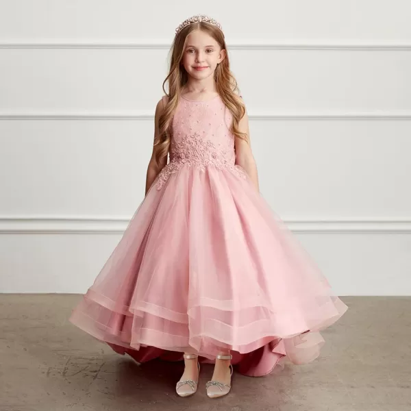 Girls Sandals Closed Toe High Heels Pointed Toe Ankle Strap Pumps Flower Girl Dressy Shoes in Wedding Party Cute Bowknot Chunky Block Heeled for Little Big KidsBow Satin Aprocit
