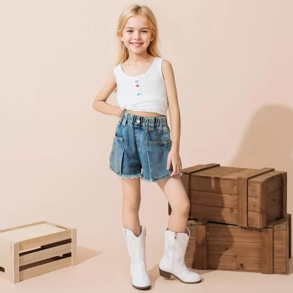Cowgirl Boots for Little Girls Mid Calf Pointed Toe Kid Cowboy Boots Side Zipper Classic Embroidered Western Boots Horse Riding Party for Toddler Little Big KidsWhite