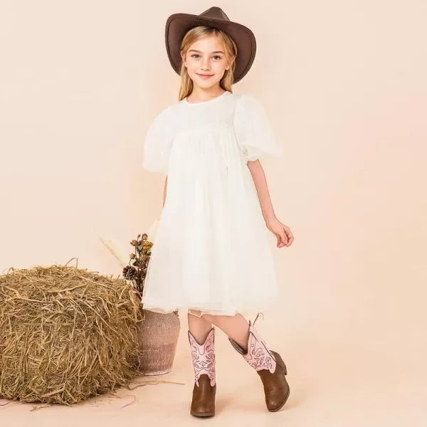Girls Cowboy Boots Western Mid Calf Pointed Toe Kids Cowgirl Boots Embroidered Side Zipper Girls Horse Riding Boots Country Party for Toddler Little Big KidsPinkbrown