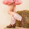 imageGirls Cowboy Boots Western Mid Calf Pointed Toe Kids Cowgirl Boots Embroidered Side Zipper Girls Horse Riding Boots Country Party for Toddler Little Big KidsPink Brown Embroidery