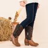 imageGirls Cowboy Boots Western Mid Calf Pointed Toe Kids Cowgirl Boots Embroidered Side Zipper Girls Horse Riding Boots Country Party for Toddler Little Big KidsBlack Brown
