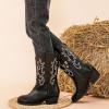 imageCowboy Boots for Girls Pointed Toe Kids Cowgirl Boots Mid Calf Western Youth Cowgirl Boots Horse Riding Party for Toddler Little Big KidsBlack Embroidery