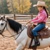 imageCowboy Boots for Girls Pointed Toe Kids Cowgirl Boots Mid Calf Western Youth Cowgirl Boots Horse Riding Party for Toddler Little Big KidsBlack Embroidery