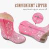imageCowboy Boots for Girls Pointed Toe Kids Cowgirl Boots Mid Calf Western Youth Cowgirl Boots Horse Riding Party for Toddler Little Big KidsPink Sequin