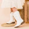 imageCowboy Boots for Girls Pointed Toe Kids Cowgirl Boots Mid Calf Western Youth Cowgirl Boots Horse Riding Party for Toddler Little Big KidsWhite Rhinestone