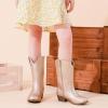 imageCowgirl Boots for Little Girls Mid Calf Pointed Toe Kid Cowboy Boots Side Zipper Classic Embroidered Western Boots Horse Riding Shoes Party for Toddler Little Big KidsCham