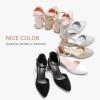 imageLittle Girls Sandals Closed Toe High Heels Formal Dress Shoes Ankle Strap Pointed Toe Heeled for Little Big Kids in Wedding Party Block Chunky Pump ShoesClassic Glitter Silver